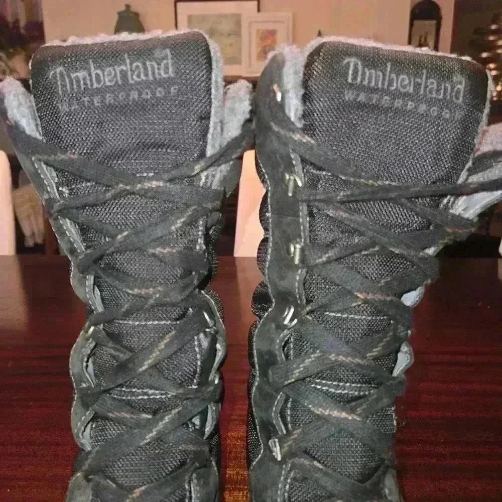Timberland Earthkeepers Mount Holly Tall Lace Duck Boot Womens Size 5.5 Black